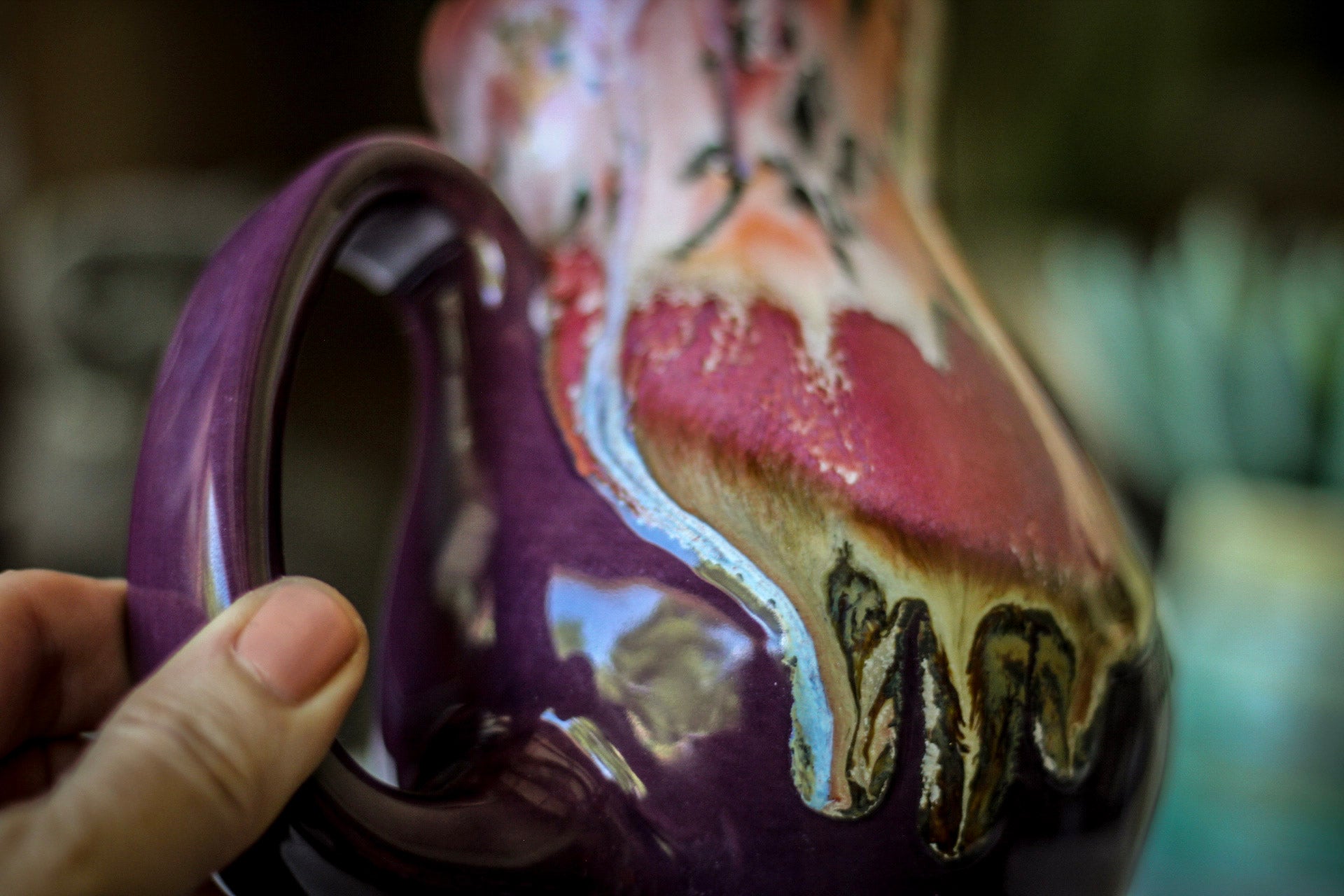 03-A Coral Mountain Meadow Barely Flared Mug - TOP SHELF, 22 oz.