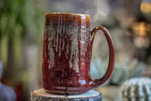 Load image into Gallery viewer, 21-F Rustic Red Textured Stein Mug, 15 oz.