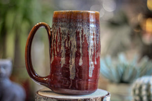 21-F Rustic Red Textured Stein Mug, 15 oz.