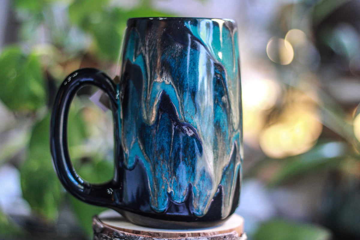 DRAWING WINNER: 24-D Turquoise Grotto Notched Mug, 24 oz.
