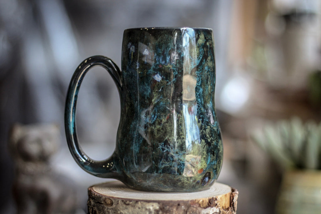 23-B Moss Agate Gourd Mug, 14 oz.
