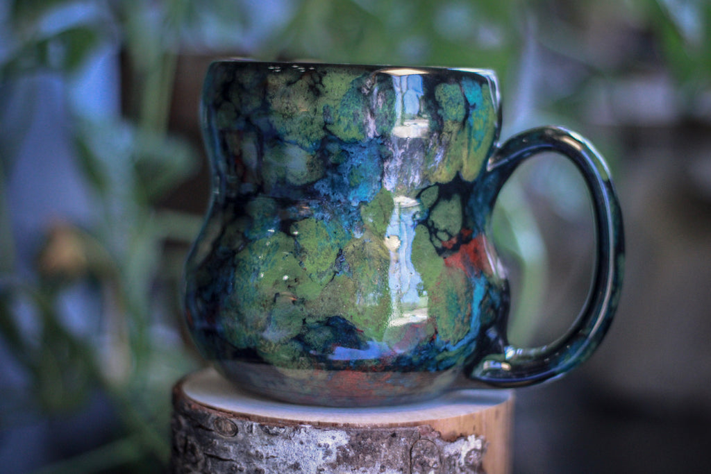 24-B Chrysocolla Gourd Mug, 21 oz.
