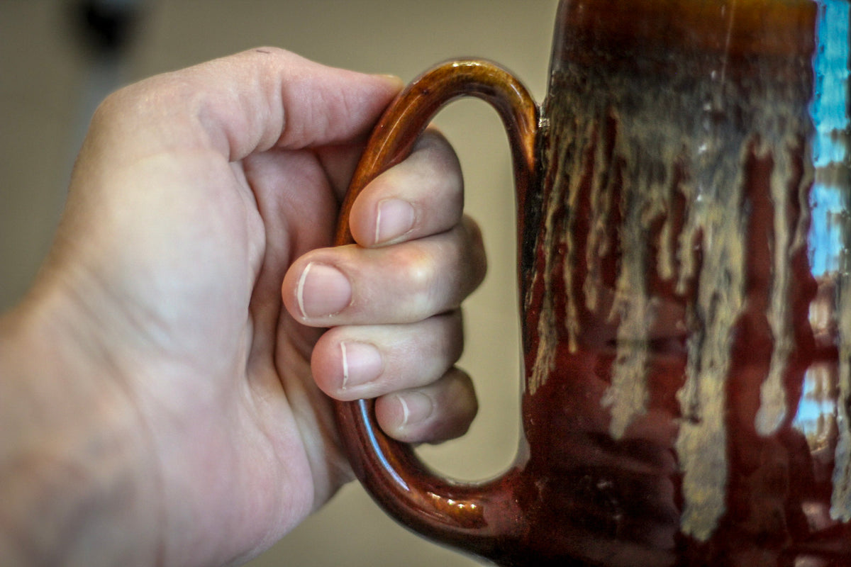 21-F Rustic Red Textured Stein Mug, 15 oz.