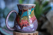 Load image into Gallery viewer, 25-A Purple Rainbow Grotto Flared Mug, 19 oz.