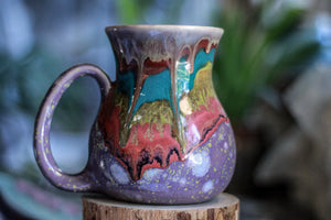 25-A Purple Rainbow Grotto Flared Mug, 19 oz.