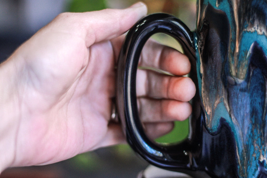 DRAWING WINNER: 24-D Turquoise Grotto Notched Mug, 24 oz.
