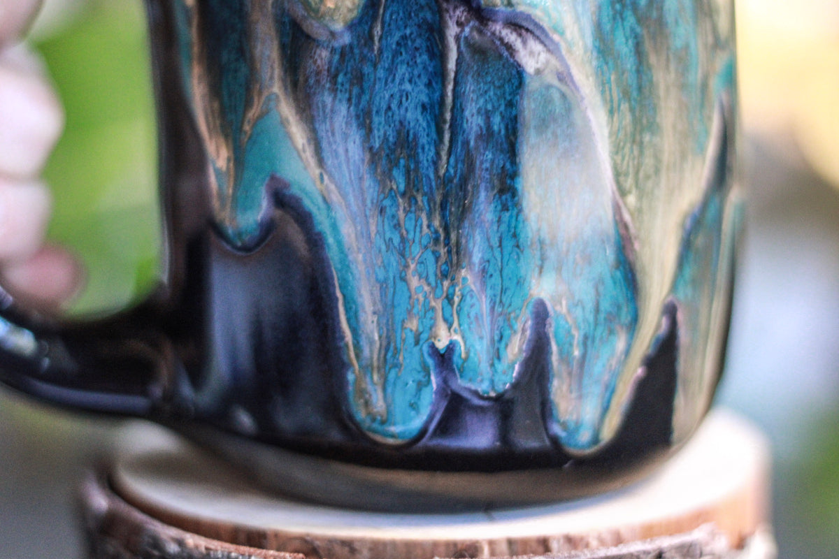 DRAWING WINNER: 24-D Turquoise Grotto Notched Mug, 24 oz.
