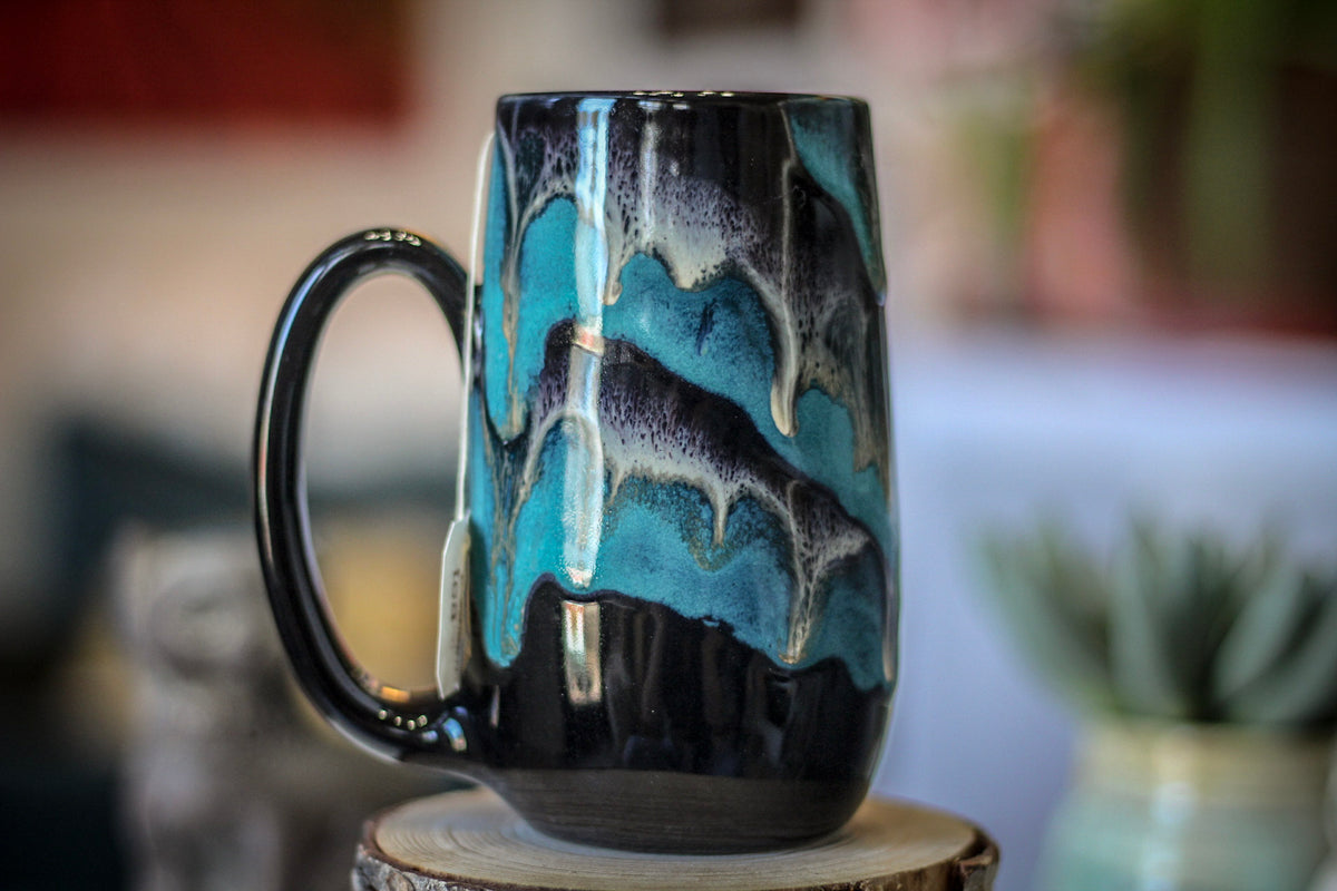 22-E Teal Grotto Notched Mug, 16 oz.