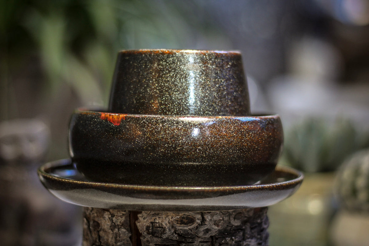 23-B Rainbow Grotto Hermit Set, 12 oz. cup/ 15 oz. bowl