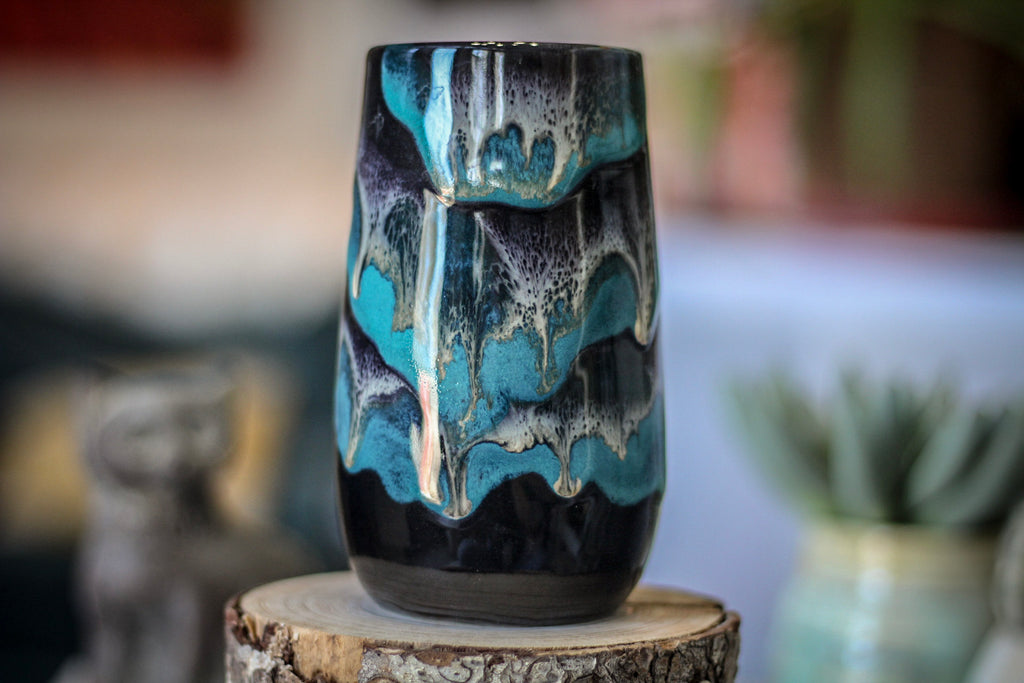22-E Teal Grotto Notched Mug, 16 oz.