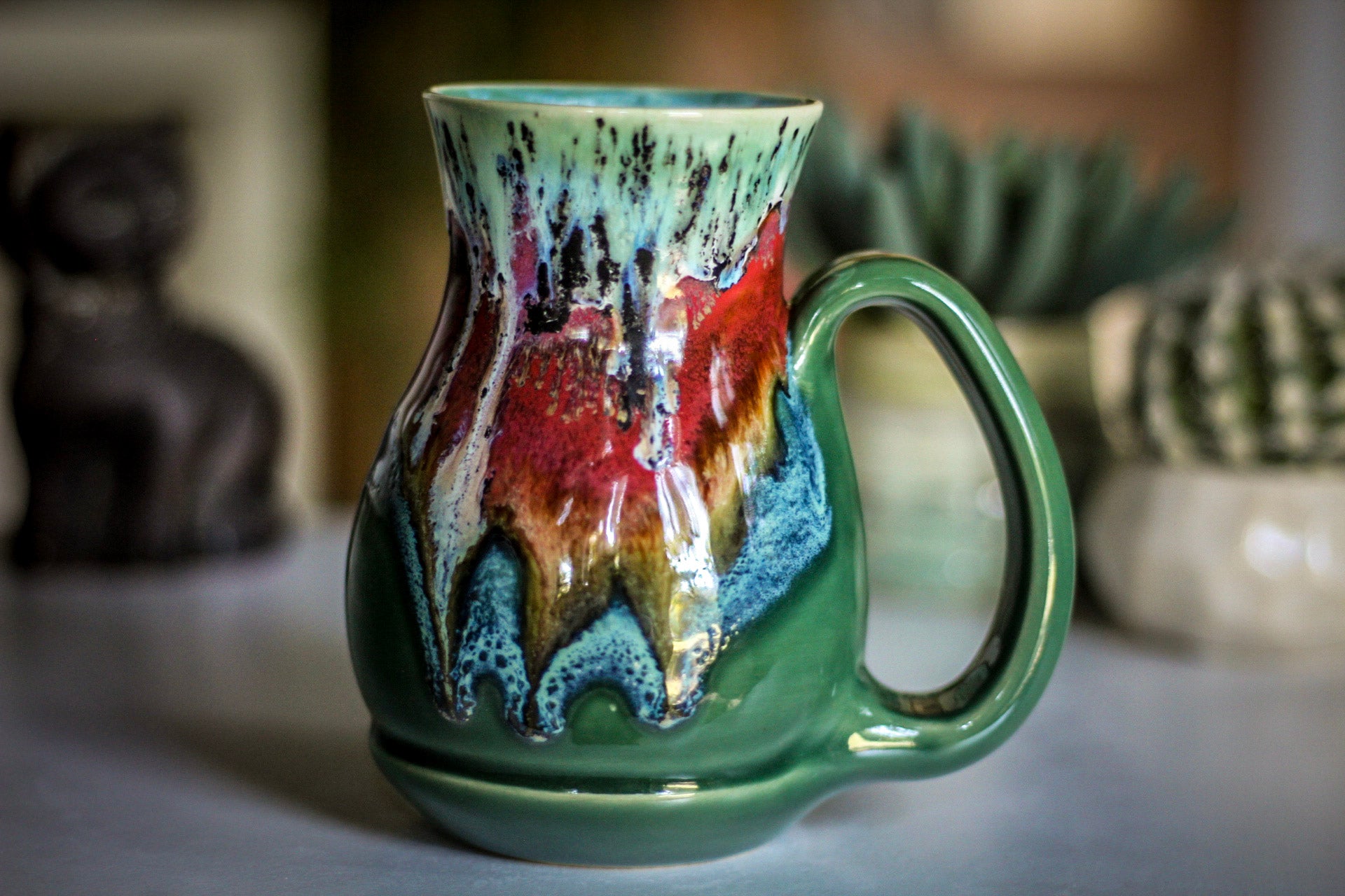 03-A Alpine Mountain Meadow Flared Acorn Mug - TOP SHELF, 19 oz.