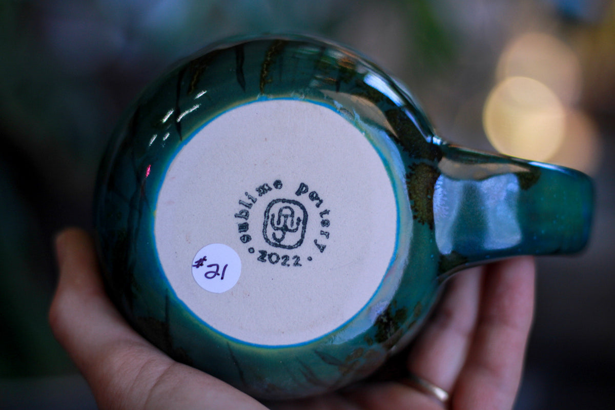 21-B Labradorite Notched Mug - TOP SHELF MISFIT, 22 oz.