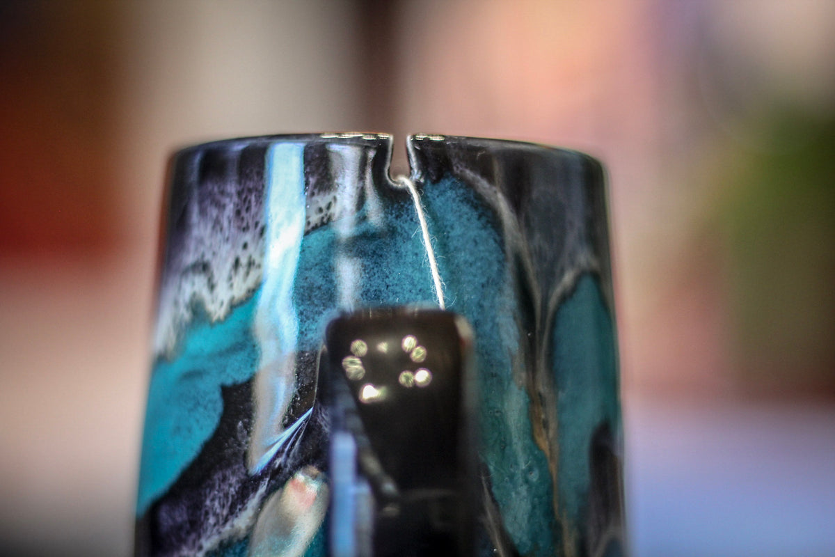 22-E Teal Grotto Notched Mug, 16 oz.