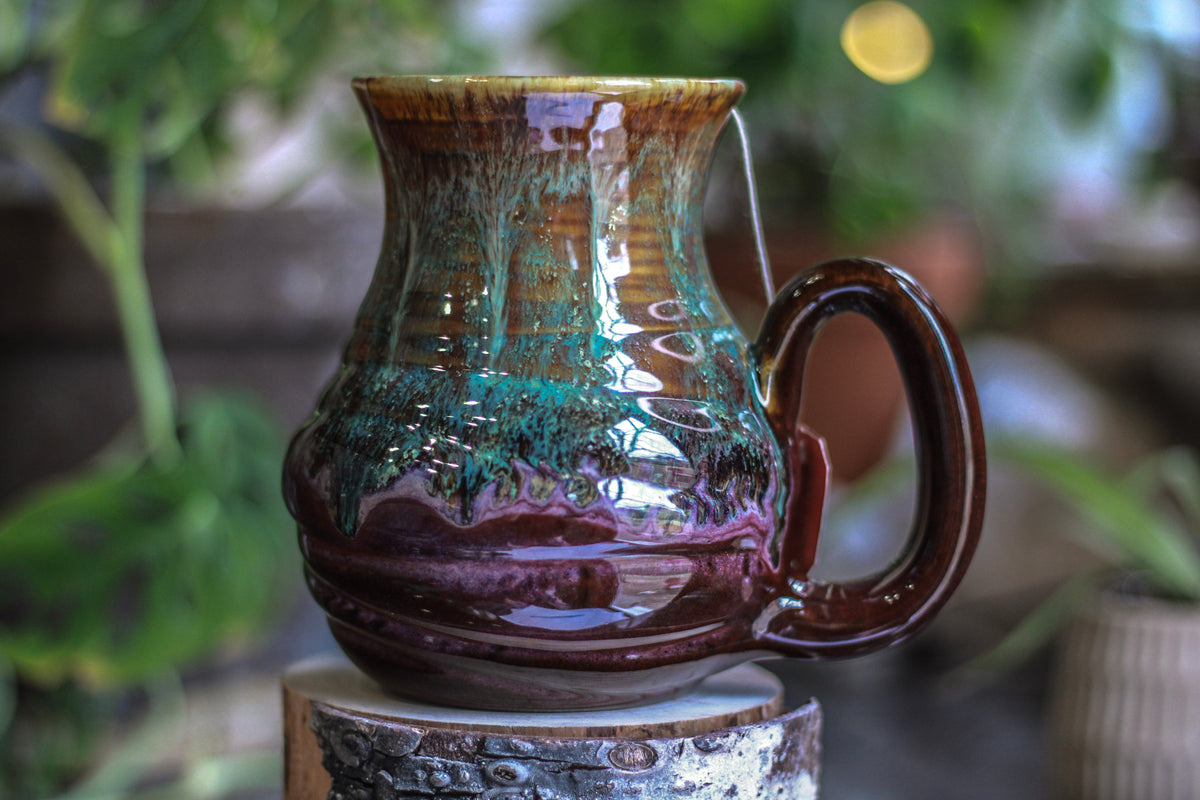 23-D Aqua Falls Flared Notched Textured Mug, 22 oz.