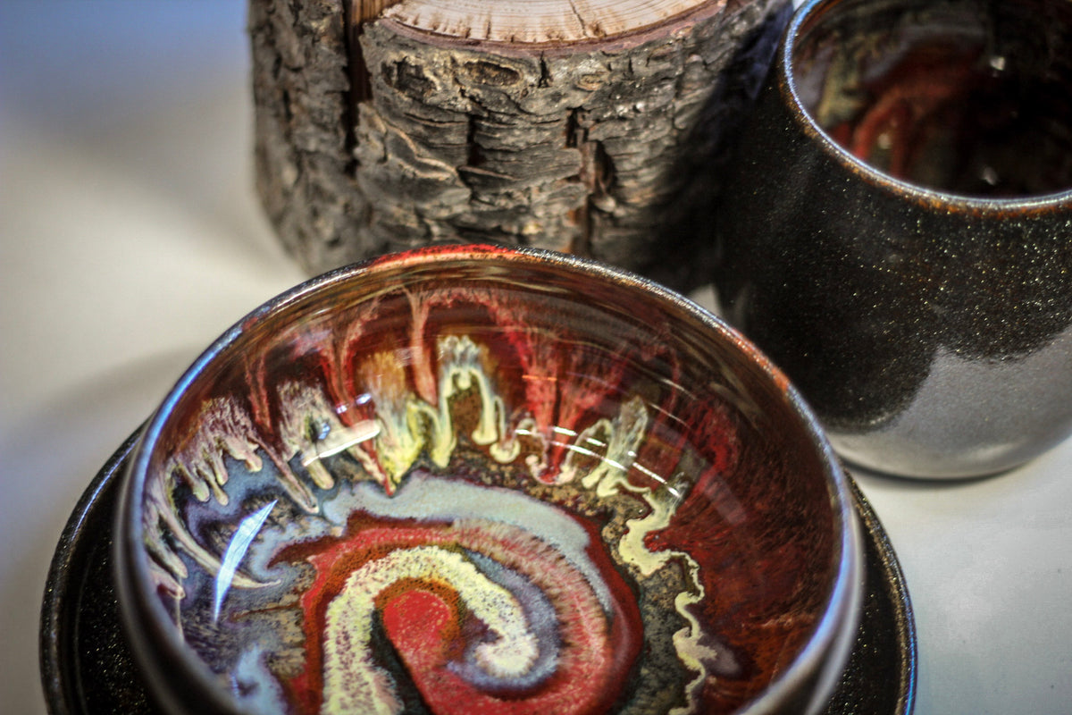 23-B Rainbow Grotto Hermit Set, 12 oz. cup/ 15 oz. bowl