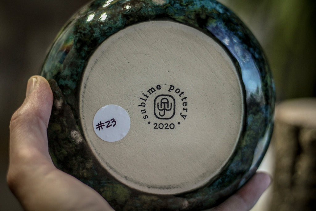 23-B Moss Agate Bowl, 17 oz.