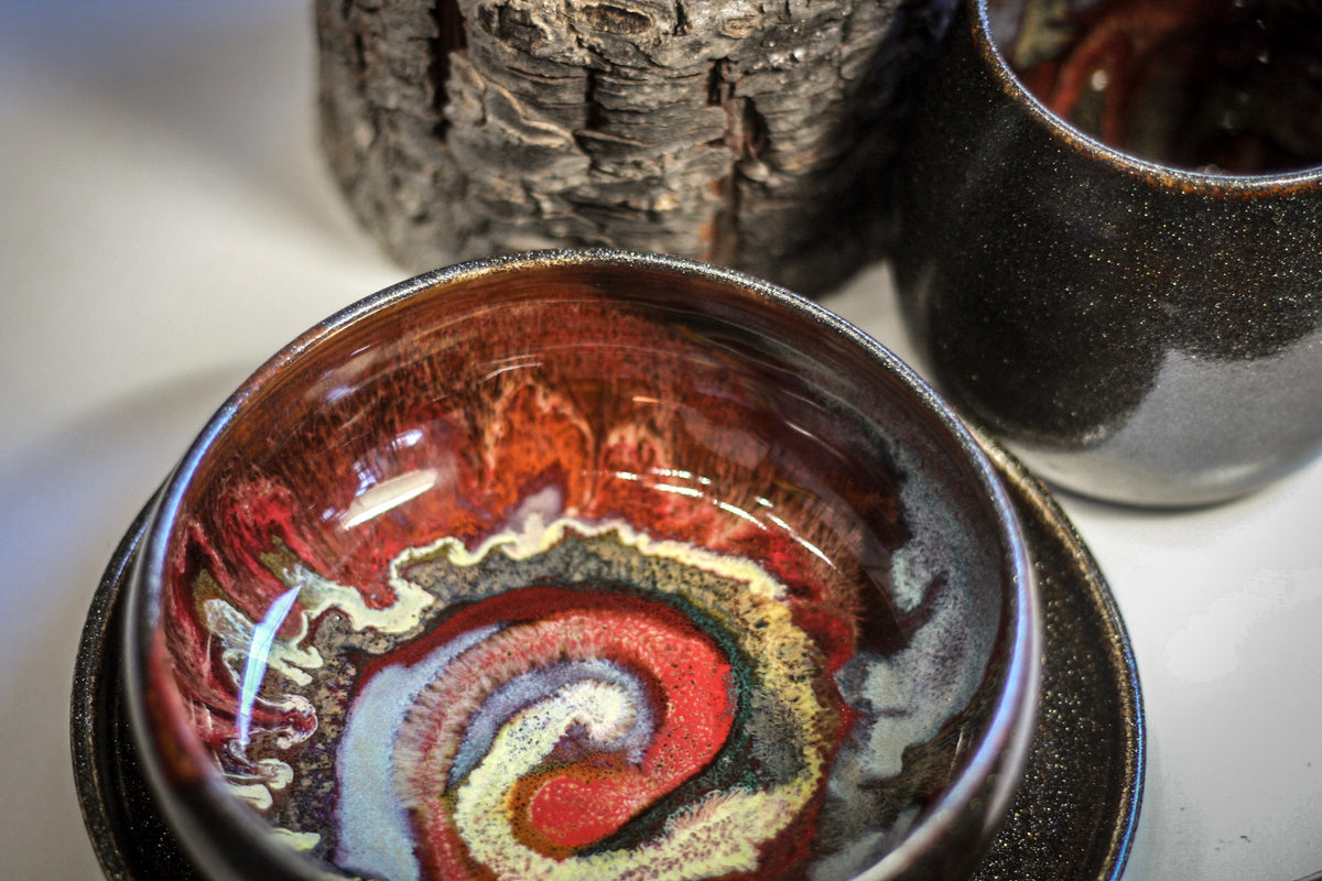 23-B Rainbow Grotto Hermit Set, 12 oz. cup/ 15 oz. bowl