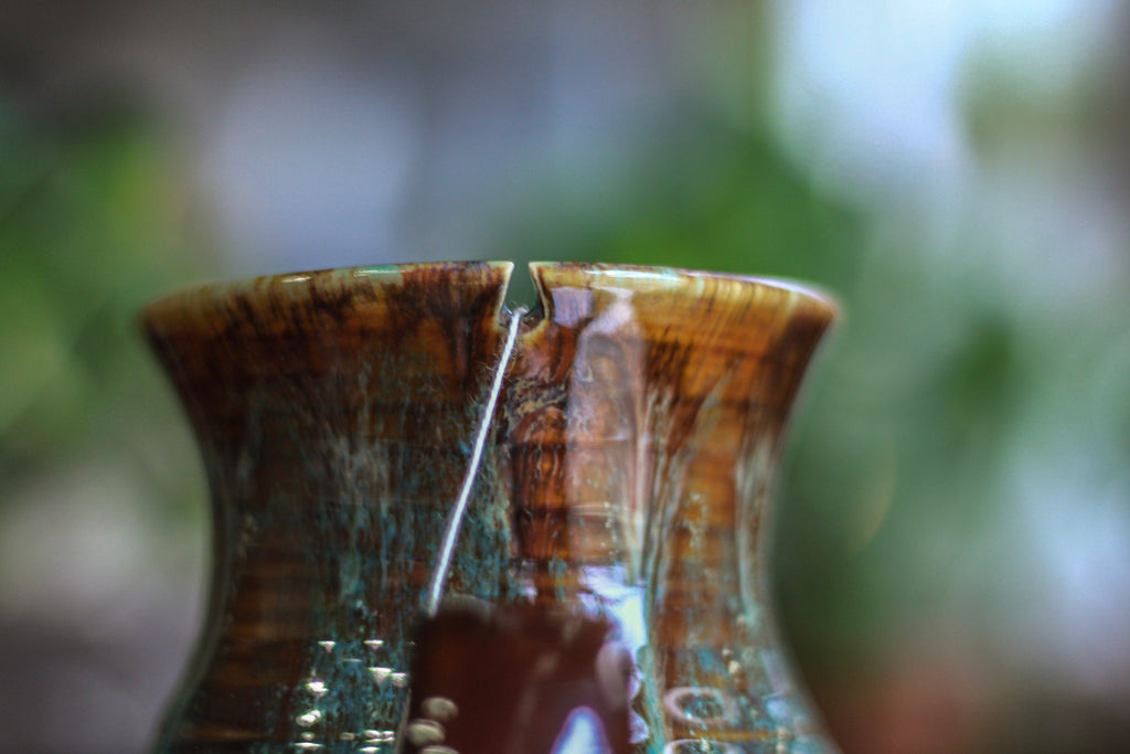 23-D Aqua Falls Flared Notched Textured Mug, 22 oz.