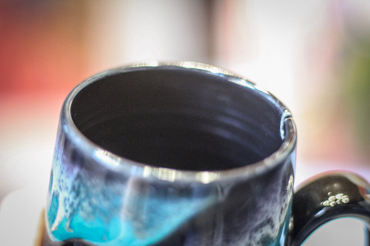 22-E Teal Grotto Notched Mug, 16 oz.