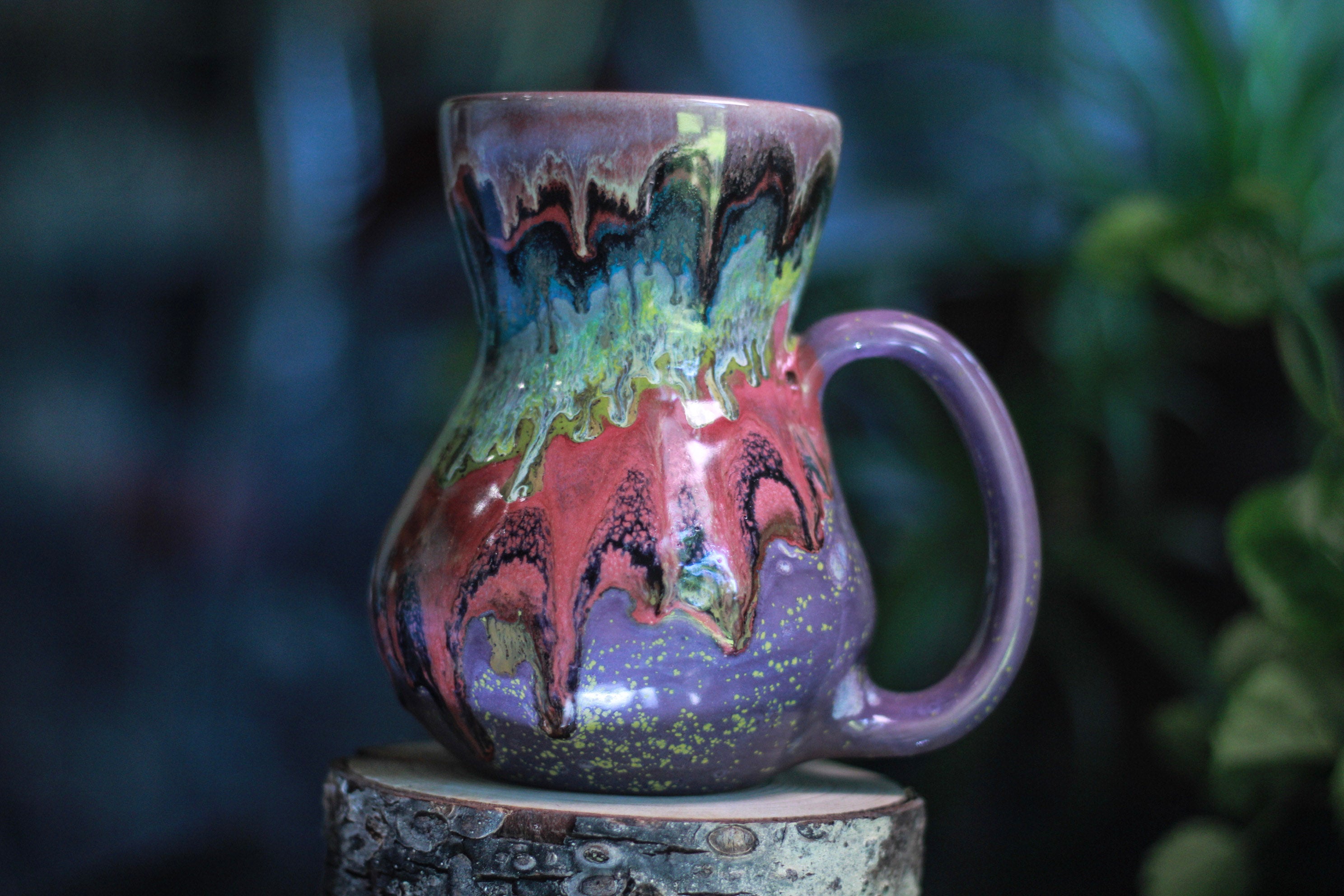 03-A Purple Rainbow Grotto Flared Mug - TOP SHELF, 20 oz.