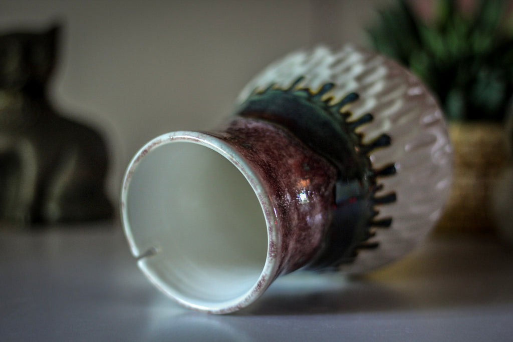 03-C PROTOTYPE Barely Flared Notched Textured Mug, 26 oz.