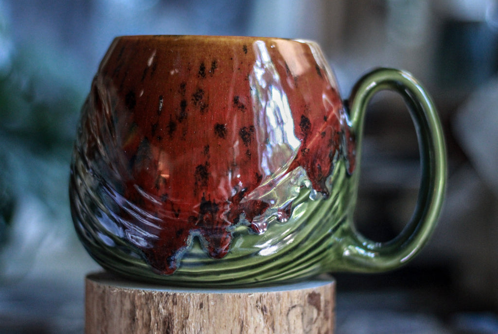16-D Molten Melon Squat Textured Mug, 33 oz.