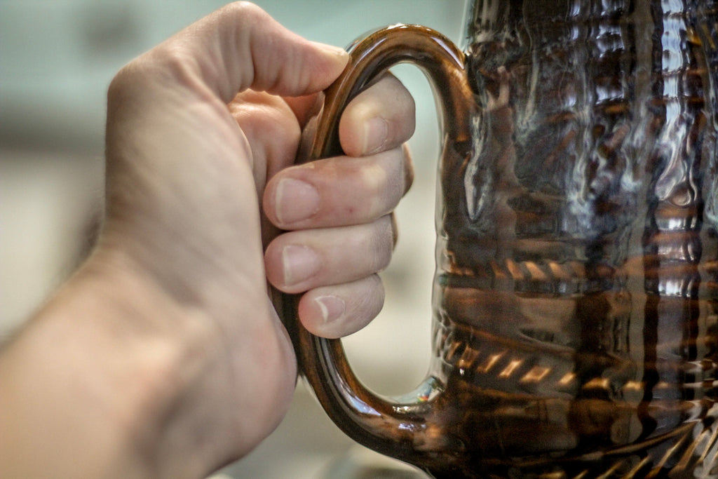 24-E Tribal Wave Textured Stein, 20 oz.
