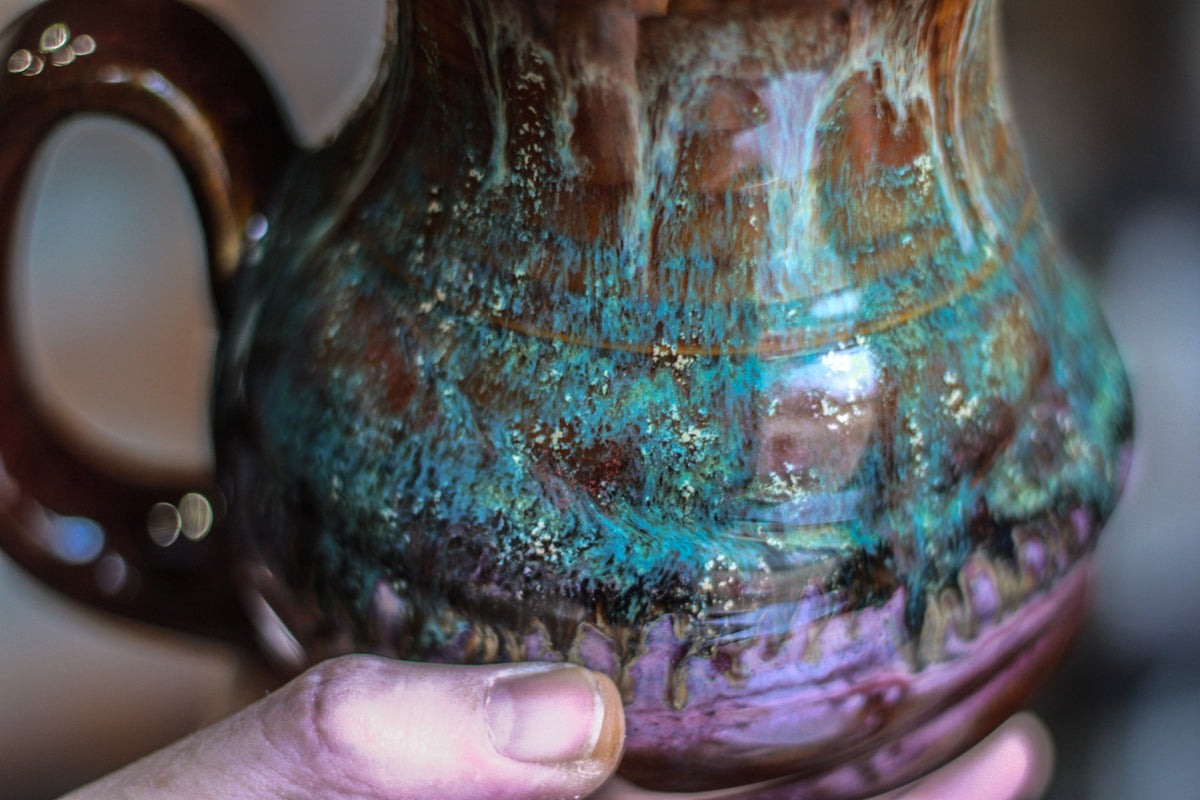 23-D Aqua Falls Flared Notched Textured Mug, 22 oz.