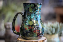 Load image into Gallery viewer, 14-B Chrysocolla Barely Flared Notched Mug - TOP SHELF, 18 oz.