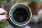 23-D Aqua Falls Flared Notched Textured Mug, 22 oz.
