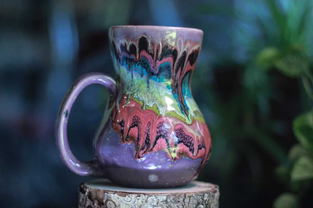 03-A Purple Rainbow Grotto Flared Mug - TOP SHELF, 20 oz.
