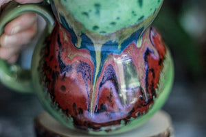 15-C Red and Green PROTOTYPE Gourd Mug, 22 oz.