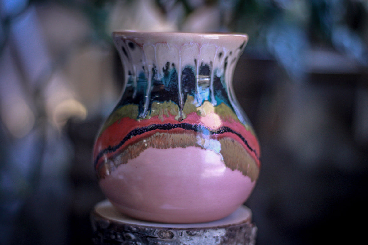 04-B Pink Rainbow Grotto Flared Mug, 23 oz.