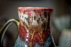 03-B Coral Mountain Meadow Variation Flared Textured Mug, 17 oz.