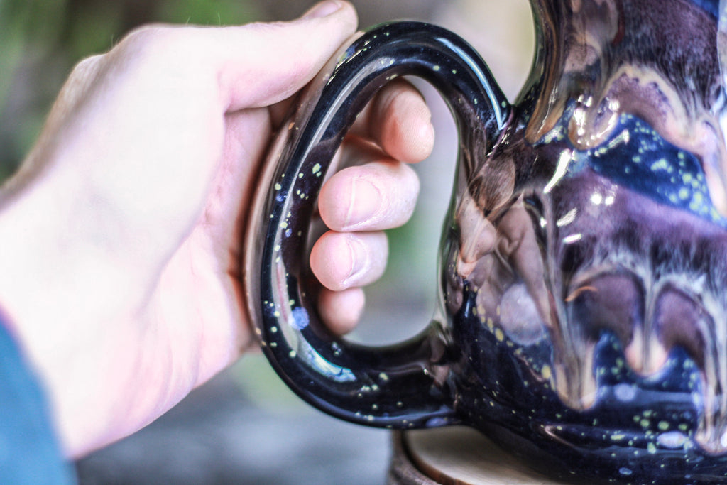 24-D Cosmic Amethyst Grotto Flared Acorn Notched Mug - TOP SHELF, 22 oz.