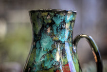 Load image into Gallery viewer, 14-B Chrysocolla Barely Flared Notched Mug - TOP SHELF, 18 oz.
