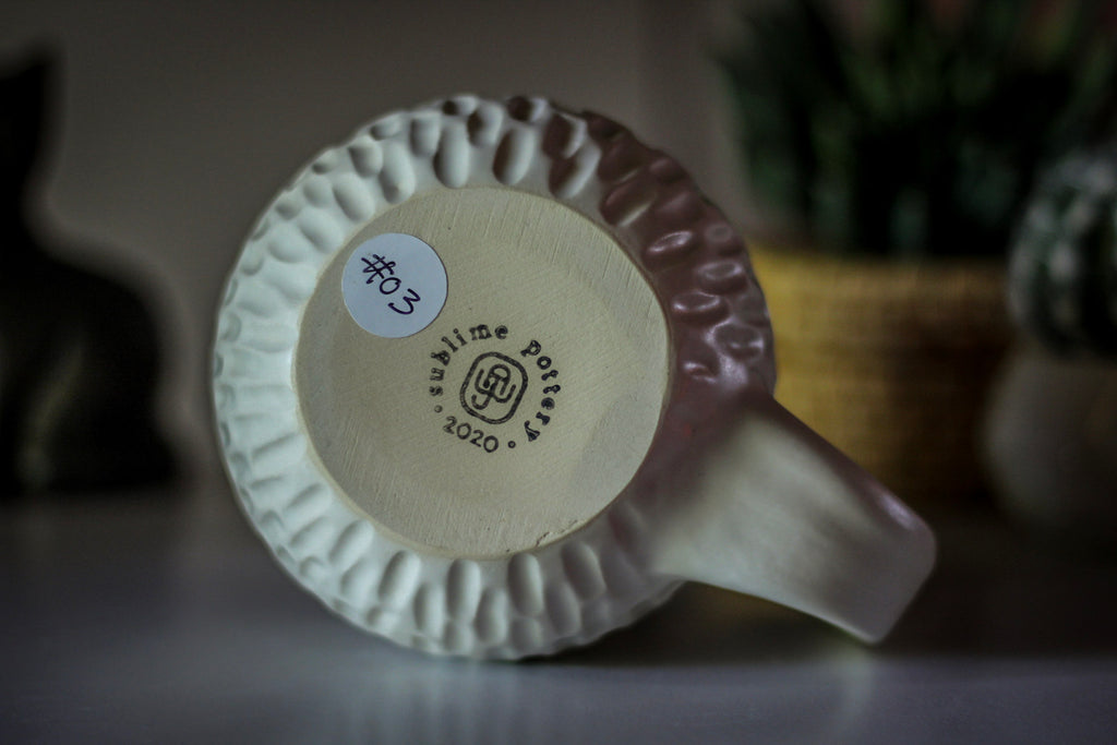 03-C PROTOTYPE Barely Flared Notched Textured Mug, 26 oz.