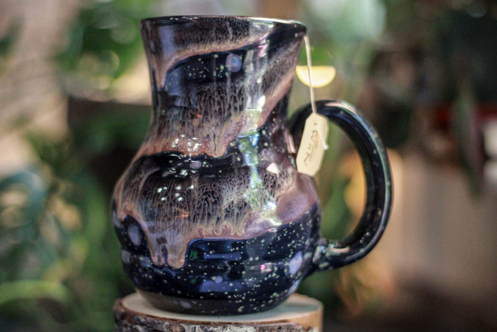 28-C Cosmic Amethyst Grotto Barely Flared Notched Acorn Mug, 28 oz.