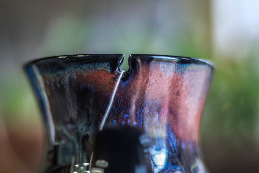 24-B Black Rainbow Grotto Flared Notched Mug, 22 oz.