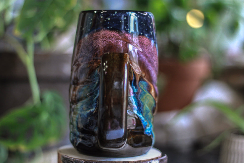 25-B Starry Night Textured Acorn Mug, 23 oz.