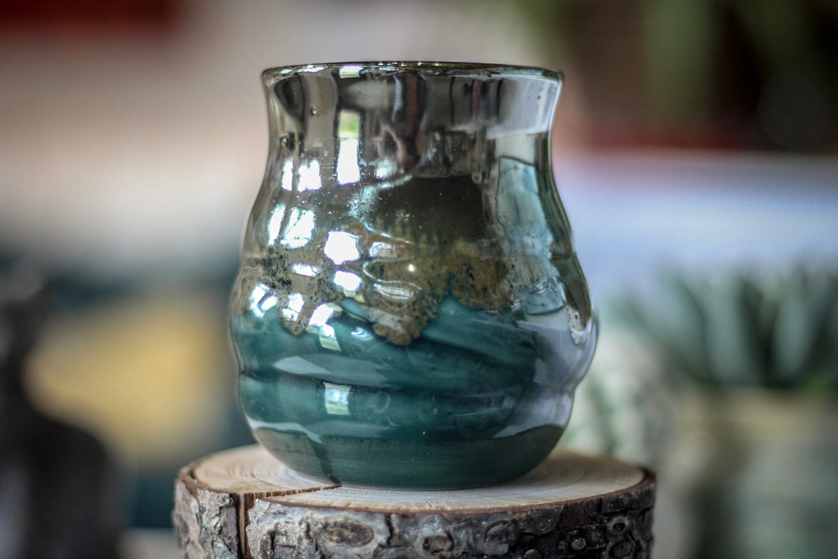 EXPERIMENT AUCTION #27 Barely Flared Spiral Mug - MISFIT, 13 oz.