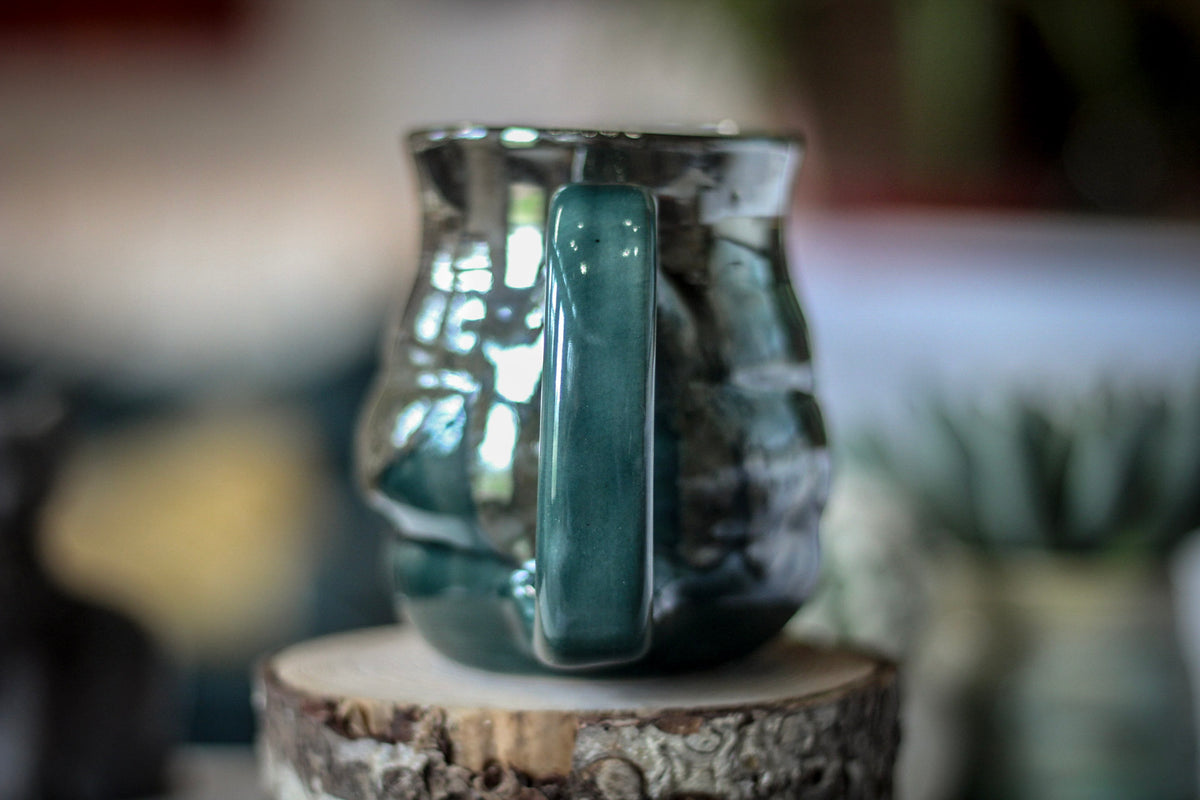 EXPERIMENT AUCTION #27 Barely Flared Spiral Mug - MISFIT, 13 oz.