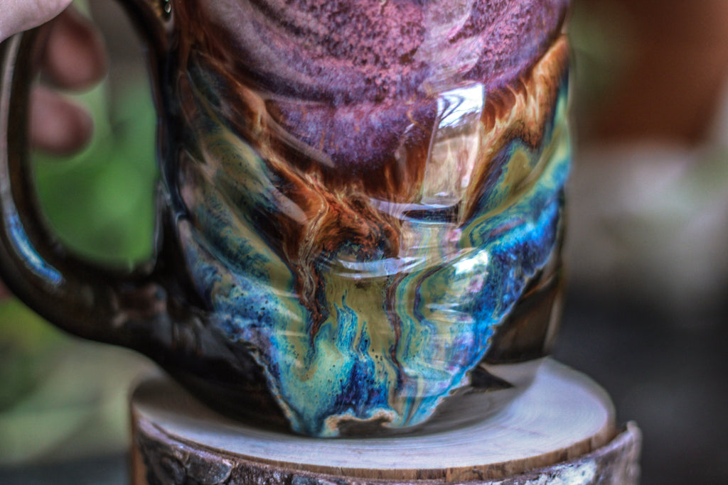 25-B Starry Night Textured Acorn Mug, 23 oz.