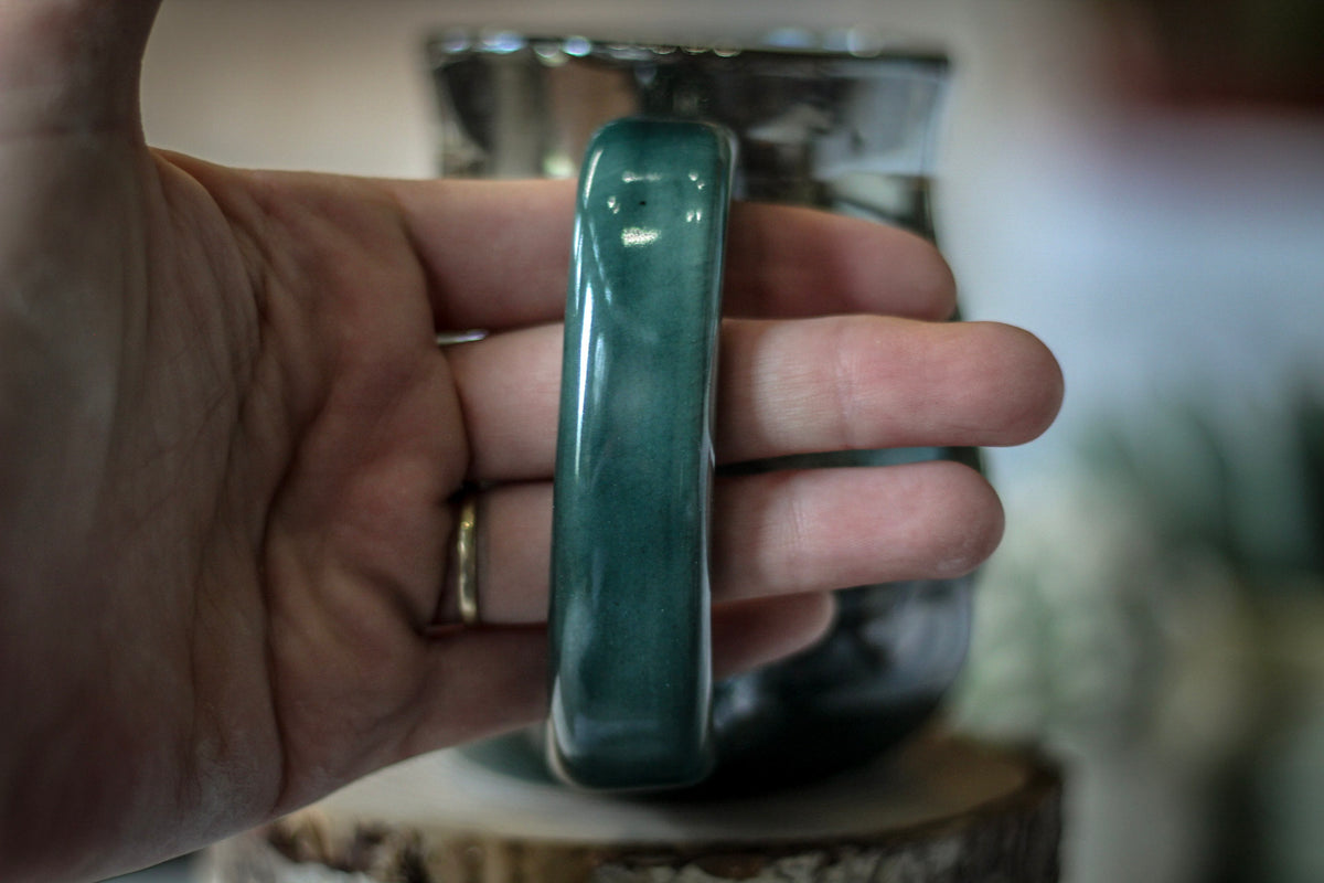 EXPERIMENT AUCTION #27 Barely Flared Spiral Mug - MISFIT, 13 oz.
