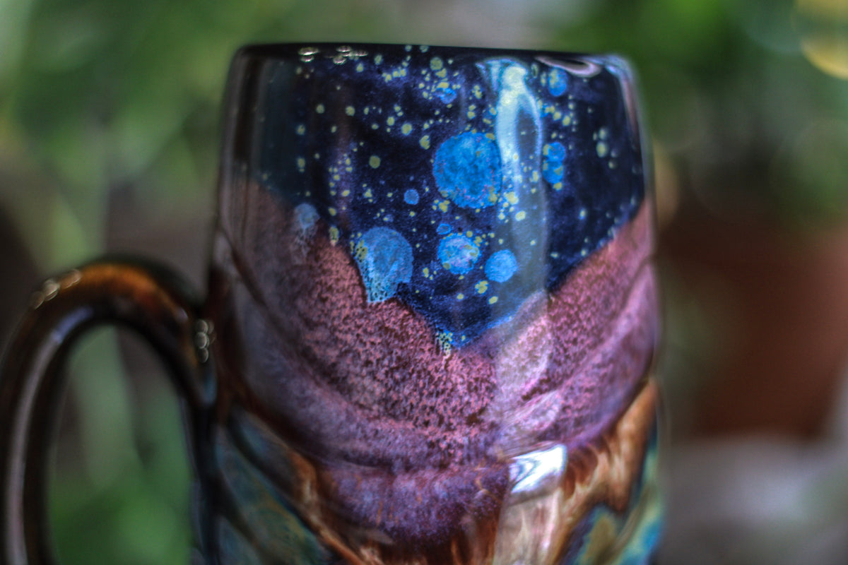 25-B Starry Night Textured Acorn Mug, 23 oz.