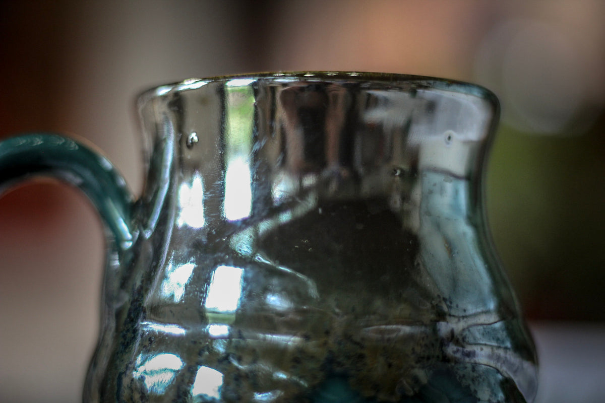 EXPERIMENT AUCTION #27 Barely Flared Spiral Mug - MISFIT, 13 oz.