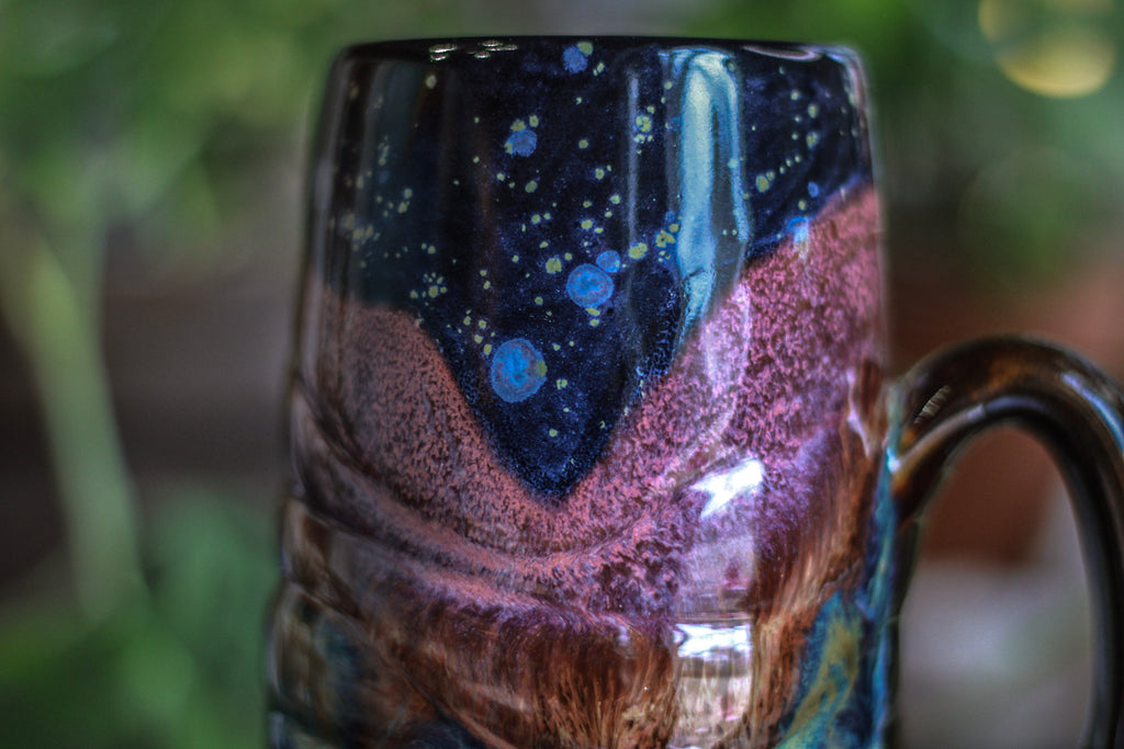 25-B Starry Night Textured Acorn Mug, 23 oz.