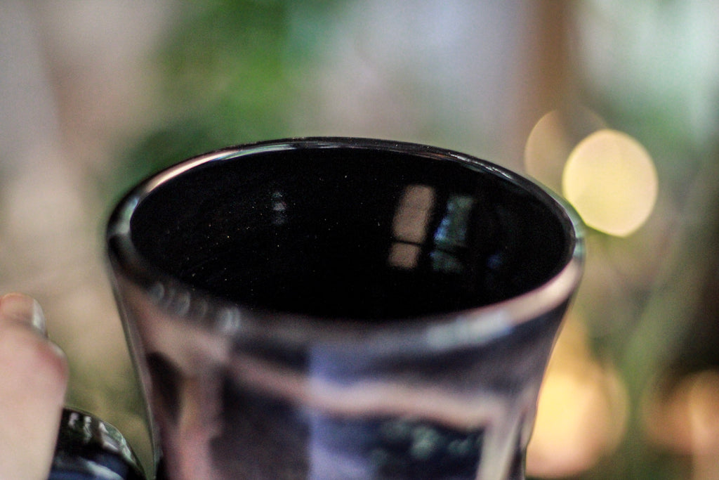 28-C Cosmic Amethyst Grotto Barely Flared Notched Acorn Mug, 28 oz.