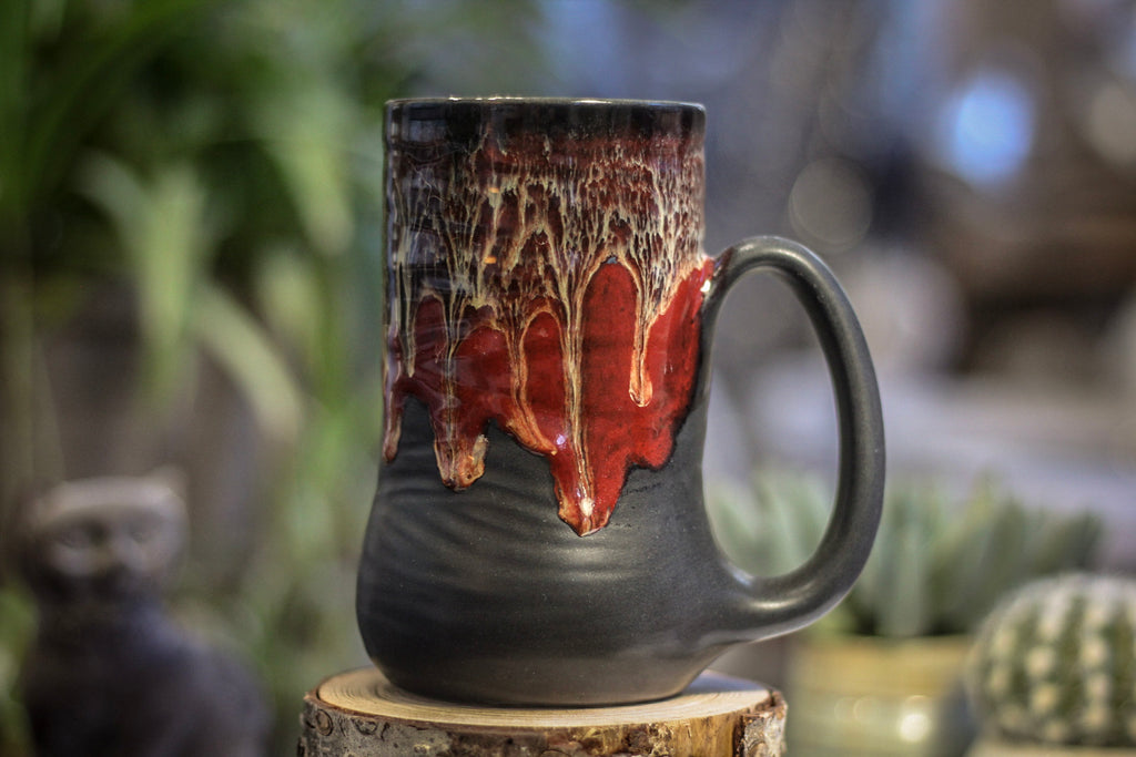 27-E Scarlet Cavern Textured Mug, 19 oz.