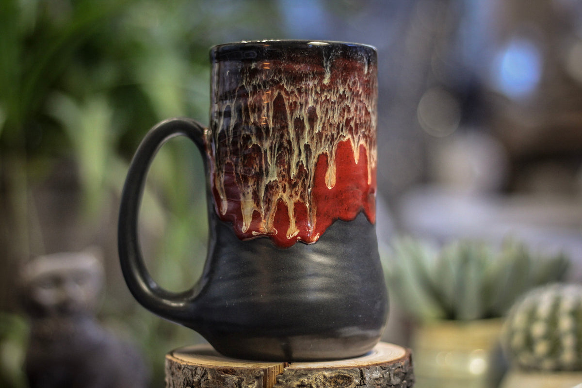 27-E Scarlet Cavern Textured Mug, 19 oz.